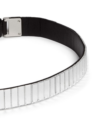 Detail View - Click To Enlarge - TOGA ARCHIVES - Acrylic mirror stripe leather belt