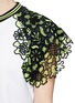 Detail View - Click To Enlarge - MSGM - Mesh floral lace sleeve top