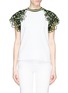 Main View - Click To Enlarge - MSGM - Mesh floral lace sleeve top