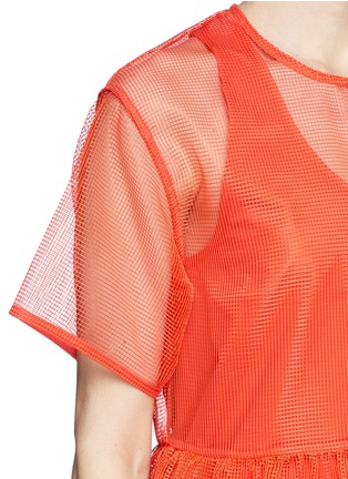 Detail View - Click To Enlarge - MSGM - Mesh layer smock dress