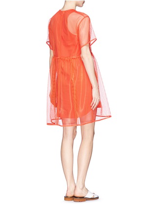 Back View - Click To Enlarge - MSGM - Mesh layer smock dress