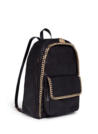 Front View - Click To Enlarge - STELLA MCCARTNEY - 'Falabella' shaggy deer chain backpack