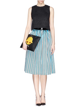 Figure View - Click To Enlarge - STELLA MCCARTNEY - 'Superstellaheroes' zip leather clutch