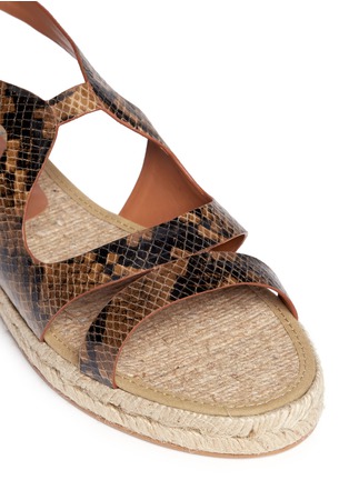 Detail View - Click To Enlarge - STELLA MCCARTNEY - 'Paloma' snake effect espadrille sandals