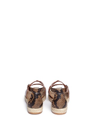 Back View - Click To Enlarge - STELLA MCCARTNEY - 'Paloma' snake effect espadrille sandals
