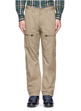 Main View - Click To Enlarge - WHITE MOUNTAINEERING - Biker cotton chinos