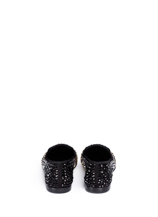Back View - Click To Enlarge - 73426 - 'Dalila' crystal suede loafers