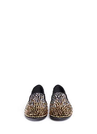 Figure View - Click To Enlarge - 73426 - 'Dalila' crystal suede loafers