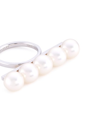 Detail View - Click To Enlarge - TASAKI - 'Balance' Akoya pearl 18k white gold ring
