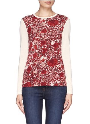 Main View - Click To Enlarge - TORY BURCH - Roanan' floral and butterfly print T-shirt