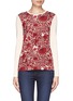 TORY BURCH - Roanan' floral and butterfly print T-shirt