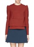 Main View - Click To Enlarge - DELPOZO - Structured shoulder crepe top