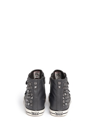 Back View - Click To Enlarge - ASH - 'Victim' strass and stud leather sneakers