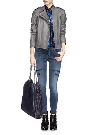 Figure View - Click To Enlarge - VINCE - Quilted leather jacket