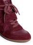 Detail View - Click To Enlarge - ASH - 'Bowie' suede and calf leather wedge sneakers