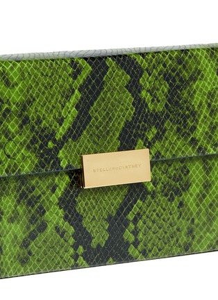 Detail View - Click To Enlarge - STELLA MCCARTNEY - Faux python leather crossbody bag 