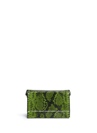 Back View - Click To Enlarge - STELLA MCCARTNEY - Faux python leather crossbody bag 