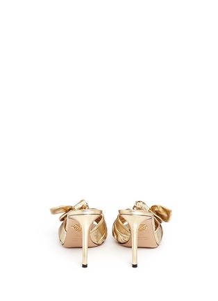 Back View - Click To Enlarge - CHARLOTTE OLYMPIA - 'Lola' knotted bow lamé sandals