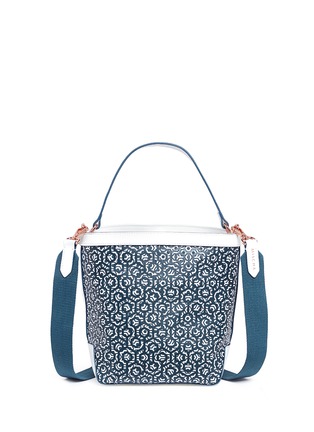 Detail View - Click To Enlarge - MISCHA - Hexagon print coated canvas bucket bag