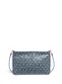 Detail View - Click To Enlarge - MISCHA - Hexagon print coated canvas crossbody clutch