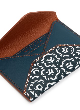 Detail View - Click To Enlarge - MISCHA - Hexagon print coated canvas envelope cardholder