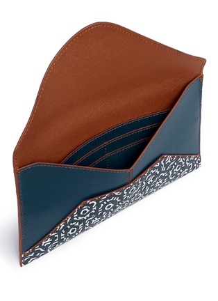 Detail View - Click To Enlarge - MISCHA - Hexagon print coated canvas travel wallet