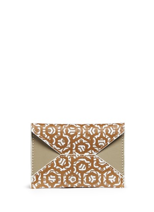 Main View - Click To Enlarge - MISCHA - Hexagon print coated canvas envelope cardholder