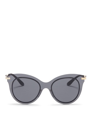 Main View - Click To Enlarge - - - Metal temple cat eye sunglasses