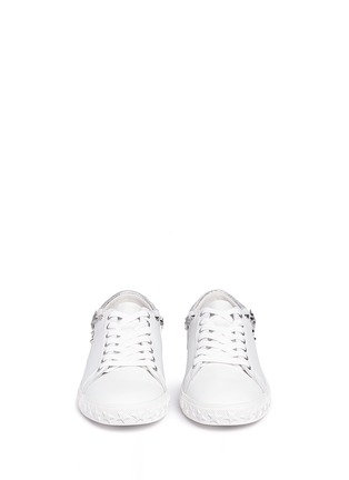 Front View - Click To Enlarge - ASH - 'Dazed' star stud calfskin leather sneakers