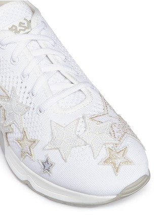 Detail View - Click To Enlarge - ASH - 'Lucky Star' appliqué eyelet knit sneakers