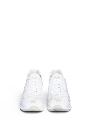 Front View - Click To Enlarge - ASH - 'Lucky Star' appliqué eyelet knit sneakers