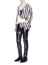Figure View - Click To Enlarge - HAIDER ACKERMANN - Stripe bleach print silk shirt