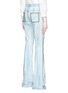 Back View - Click To Enlarge - GUCCI - Stud floral patch flared denim pants