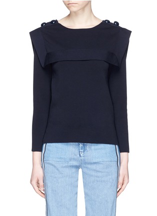Main View - Click To Enlarge - CHLOÉ - Engraved button sailor sweater