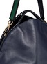  - A-ESQUE - 'Petal Pure' split handle colourblock leather bag