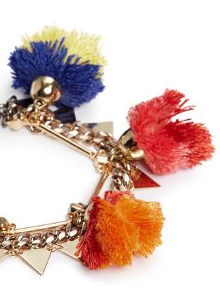 Detail View - Click To Enlarge - VENNA - Pompom mixed chain bracelet