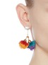 Figure View - Click To Enlarge - VENNA - Detachable pompom glass crystal drop earrings