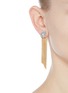 Figure View - Click To Enlarge - VENNA - Glass crystal snowflake fringe drop jacket earrings