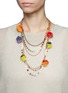 Figure View - Click To Enlarge - VENNA - Glass crystal pavé charm mixed chain necklace