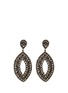 Main View - Click To Enlarge - AISHWARYA - Diamond silver cutout marquise drop earrings