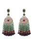 Main View - Click To Enlarge - AISHWARYA - Diamond pavé sapphire ruby emerald fringe earrings