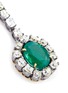 Detail View - Click To Enlarge - AISHWARYA - Diamond emerald oval drop earrings
