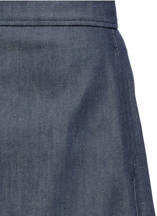 Detail View - Click To Enlarge - SHUSHU/TONG - Ruffle cuff cropped wide leg denim pants