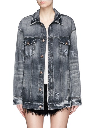 Main View - Click To Enlarge - 72877 - 'Chitra' distressed cotton denim jacket