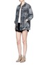 Figure View - Click To Enlarge - 72877 - 'Chitra' distressed cotton denim jacket