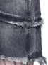 Detail View - Click To Enlarge - 72877 - 'Elseya' asymmetric overlay frayed denim skirt