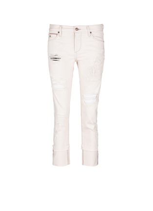 Main View - Click To Enlarge - 72877 - 'Herma' contrast panel ripped jeans