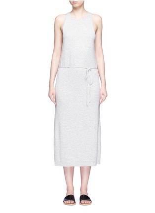 Main View - Click To Enlarge - ELIZABETH AND JAMES - 'Kylie' waist tie wool-cashmere blend dress