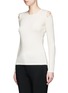 Front View - Click To Enlarge - ELIZABETH AND JAMES - 'Ryan' cutout shoulder sweater
