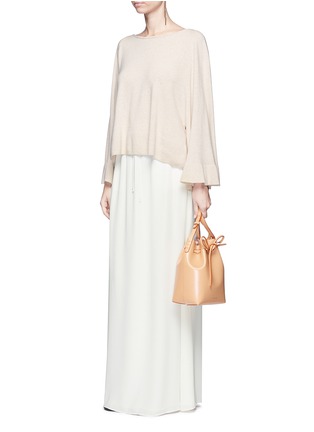 Figure View - Click To Enlarge - ELIZABETH AND JAMES - 'Ember' drawstring waist crepe de Chine maxi skirt